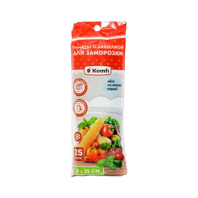 Пакеты для заморозки 25х30 см с защелкой (25 шт)