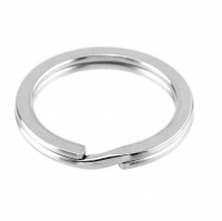 Кольцо для ключей плоское, хром