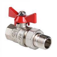 Кран с американкой 1" г/ш бабочка