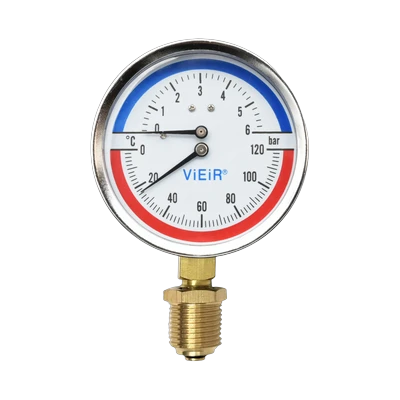 Термоманометр вертикальный Vieir YE6 1/2" 6 бар