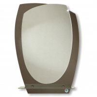 Зеркало 665х400 мм Азалия с полкой