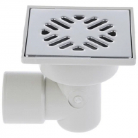 Трап косой 50 100х100мм, с металлической решеткой