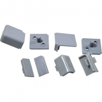 Фурнитура для столешницы 25х10 мм прямоугольная, серый