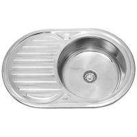 Мойка врезная SinkLight N77500 0.6/160 мм, глянцевая