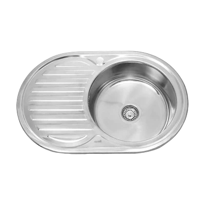 Мойка врезная SinkLight N77500 0.6/160 мм, глянцевая