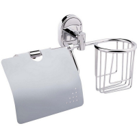 Держатель для туалетной бумаги и освежителя с крышкой (P2903-1)