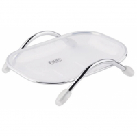 Мыльница P208-1 пластиковая на металлических ножках, белая