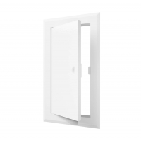 Лючок металлический 15х30 см с ручкой, белый (ЛТ1530М)