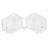 Набор комплектующих для бордюра на ванну, Белый глянцевый