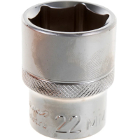 Головка торцевая  6-гранная 22 мм, под квадрат 1/2", Дело Техники