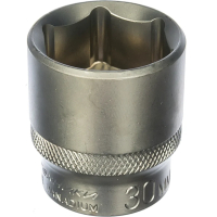 Головка торцевая  6-гранная 30 мм, под квадрат 1/2", Дело Техники