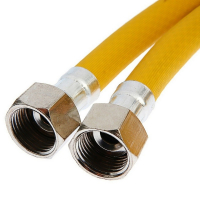 Шланг газовый ПВХ желтый 1/2" гайка/гайка (3,0 м)
