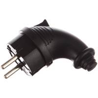 Вилка угловая каучук 16А 220В, UNIVersal