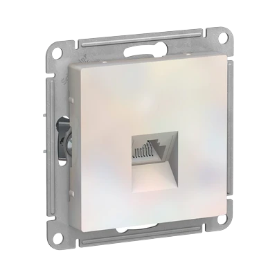 Розетка Schneider Electric AtlasDesign RJ45 скрытой установки без рамки, жемчуг (ATN000483) 