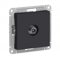 Розетка Schneider Electric AtlasDesign TV скрытой установки без рамки, карбон (ATN001091)