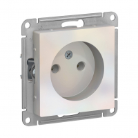 Розетка Schneider Electric AtlasDesign 1-местная б/з скрытой установки без рамки, жемчуг (ATN000441)