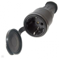 Штепсель  16А 220В каучук IP44, Universal