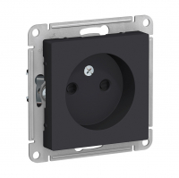 Розетка Schneider Electric AtlasDesign 1-местная б/з скрытой установки без рамки, карбон (ATN001041)