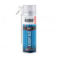 Клей-пена монтажная Kudo X6+ Клеит всё бытовая 650 мл