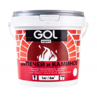 Краска для печей и каминов Golexpert, белая 1 кг