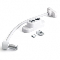 Блокиратор открывания окна трос с ключом, белый