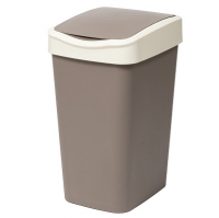 Ведро для мусора 10 л шоколад/слоновая кость, Виолет