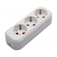 Розетка Stekker 3-местная с/з разборная переносная, белый (PST16-310-20)