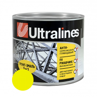 Грунт-эмаль по ржавчине ULTRA LINES 3 в 1 глянцевая, желтая 1,8 кг