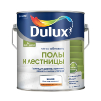 Краска Dulux Полы и лестницы полуглянцевая белая, база BW (2,0 л)