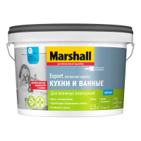 Краска Marshall Export Для кухни и ванной матовая, база BC (только для колеровки) 2,5 л