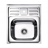 Мойка накладная Ledeme L95060-6 полированная 500х600 мм