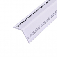 Угол отделочный ПВХ 30х30 мм 2,7 м, Белый (серебро)