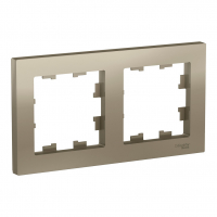 Рамка AtlasDesign 2-местная, шампань
