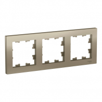 Рамка AtlasDesign 3-местная, шампань