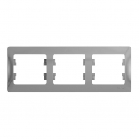 Рамка Glossa 3-местная, алюминий