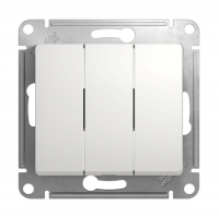 Выключатель Schneider Electric Glossa 3-клавишный скрытой установки без рамки, белый (GSL000131)