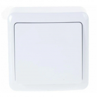 Выключатель Lezard Viola 1-клавишный открытой установки, белый