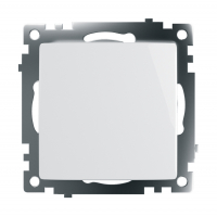 Выключатель Stekker Катрин 1-клавишный скрытой установки без рамки, белый (GLS10-7103-01)