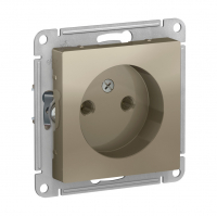 Розетка Schneider Electric AtlasDesign 1-местная б/з скрытой установки без рамки, шампань (ATN000541)