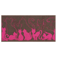 Коврик для ванной SHAHINTEX LOOP ITALIANOS 50х80 см,  беж-розовый , кошечки