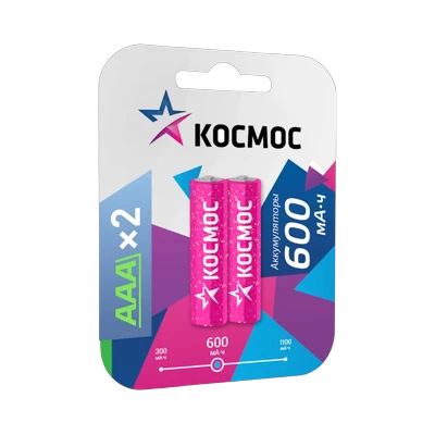 Аккумулятор Космос R03  600mAh, 1 шт