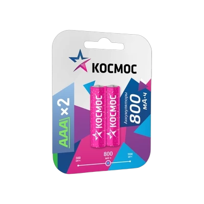 Аккумулятор Космос R03  800mAh, 1 шт