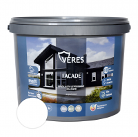 Краска Veres Facade для деревянных фасадов акриловая матовая,  белый база А 2,7 л