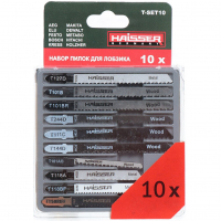 Набор пилок для лобзика по дереву и металлу Haisser HS118302 (10 шт)