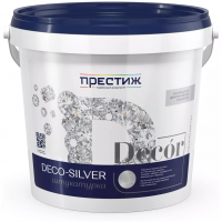 Штукатурка акриловая декоративная, серебристый, Престиж Deco Silver (2,5 кг)
