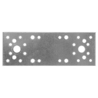 Пластина крепежная 180х65х2 мм, оцинкованная