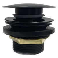 Клапан донный нажимной короткий черный, Potato Р004-6