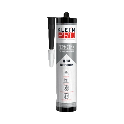Герметик Kleim Pro силиконовый для кровли, коричневый 280 мл