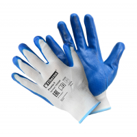 Перчатки Fiberon Антискользящие полиэстеровые, нитриловое покрытие (143660)