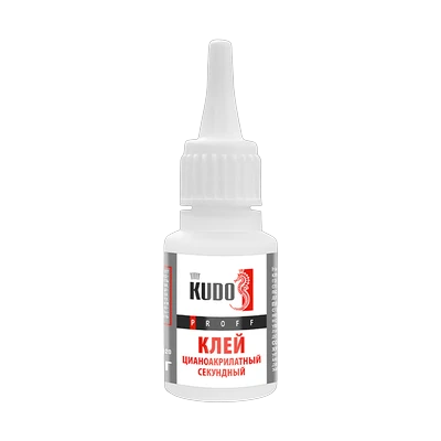 Супер-клей Kudo цианоакрилатный секундный 20 г